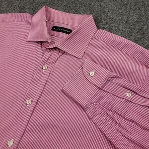 Ralph Lauren Black Label Men’s Pink and White Stripe Dress Shirt